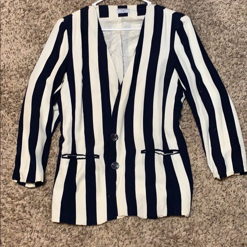 Blue and white Stripe Blazer